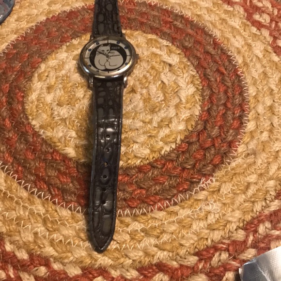 Meow Cat Watch Face - genuine buffalo watch band - Picture 11 of 14